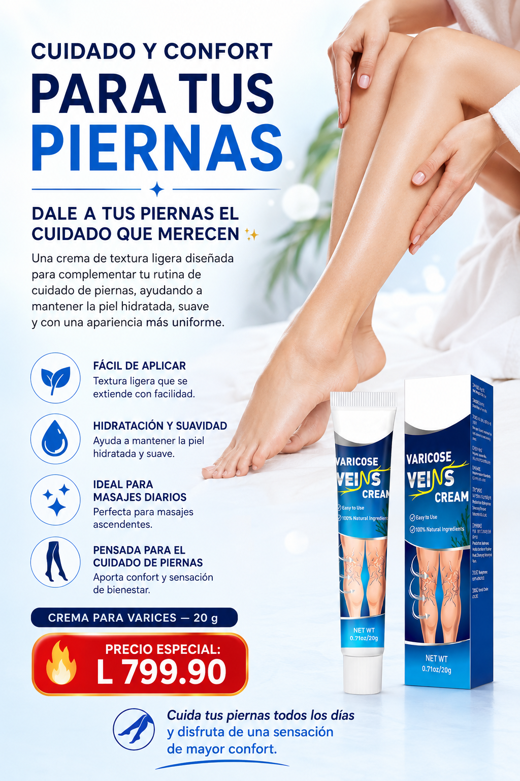 Nueva Varicose Veins®: Recupera la belleza de tus piernas en solo semanas