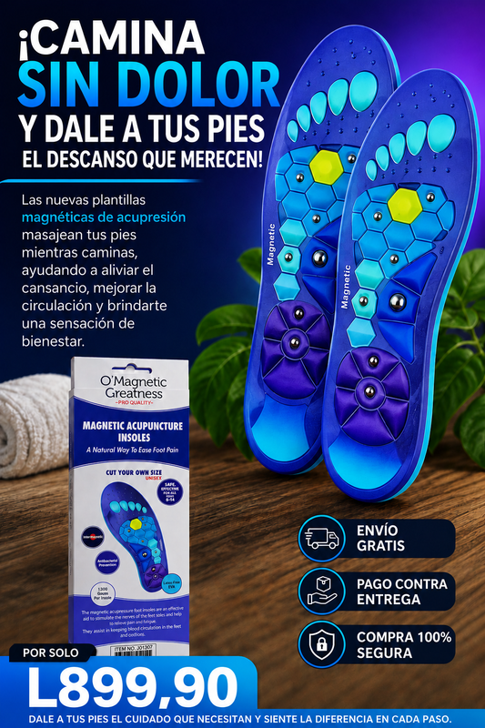 Nuevas plantillas magnéticas de acupresión®: Elimina el dolor de huesos y recupera la vitalidad de tu cuerpo en solo semanas