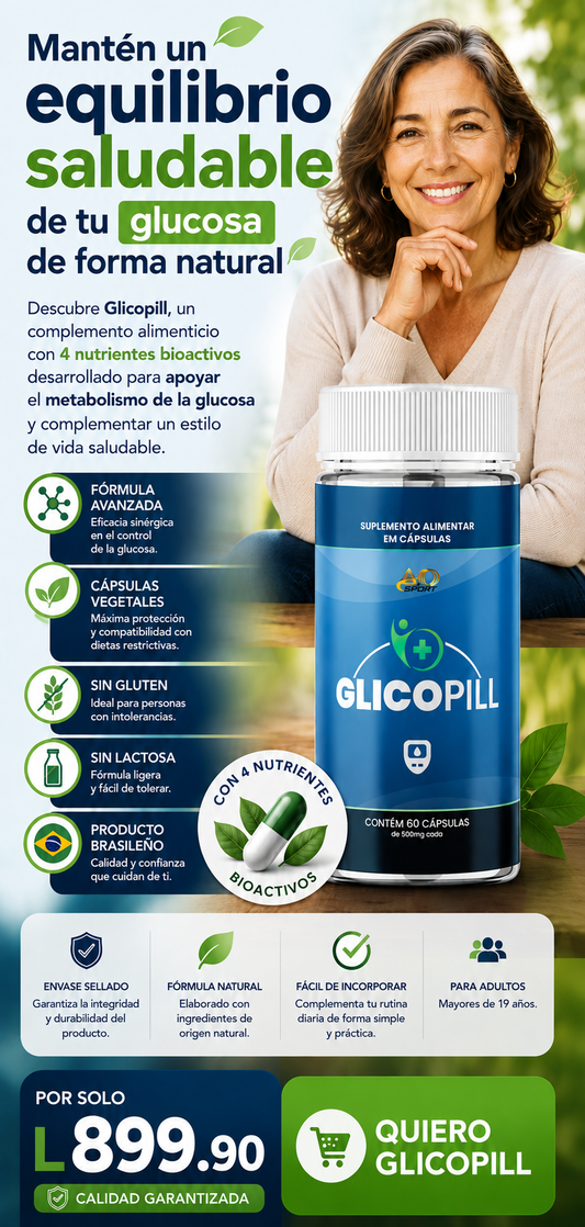 Nuevo Glicopill®: Logre un mayor equilibrio de azúcar en sangre y recupere su tranquilidad en solo 3 semanas