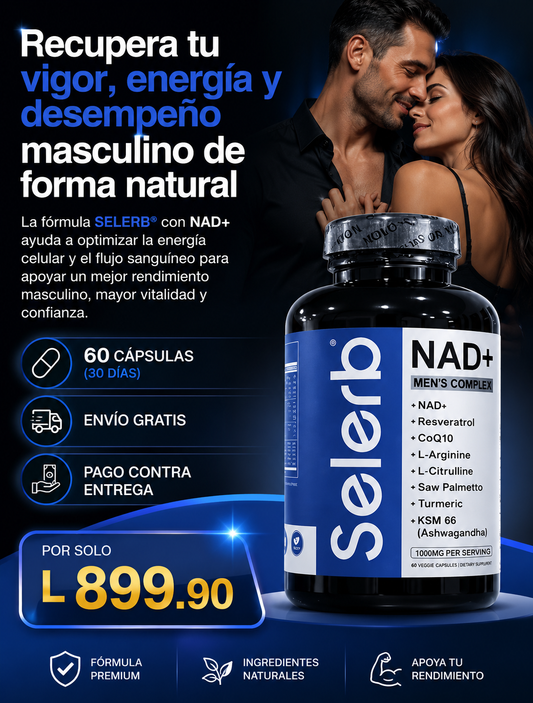 SELERB NAD+®: Recupera tu potencia, energía y virilidad masculina al instante