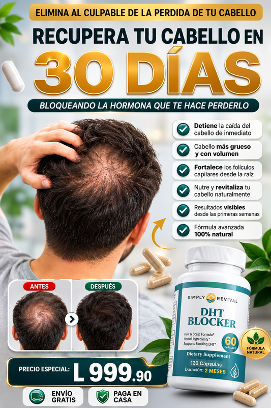 Nuevo DHT Blocker®:¡Recupera tu melena gruesa y abundante en sólo 30 días!