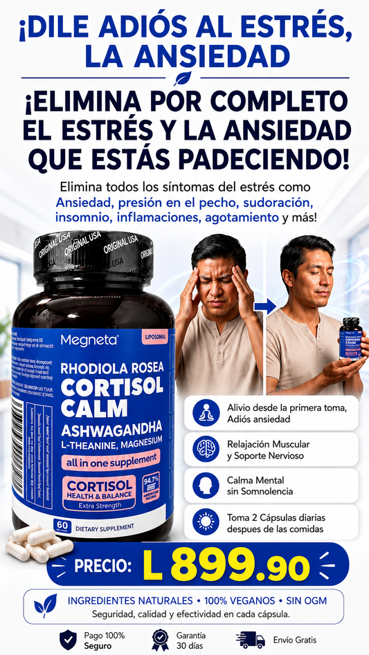 Nuevo Cortisol Calm®: Recupera tu paz mental y elimina el estrés en 15 días