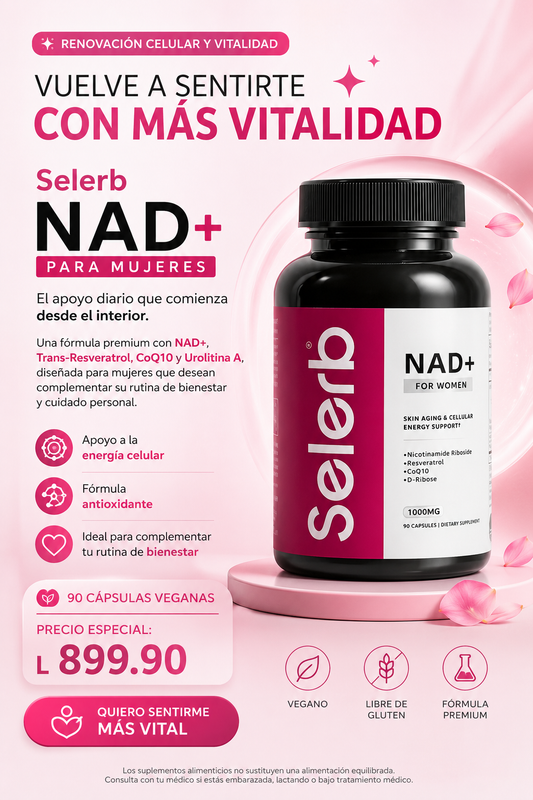 Nuevo Selerb NAD+ Women®: Detén el envejecimiento celular y recupera tu juventud