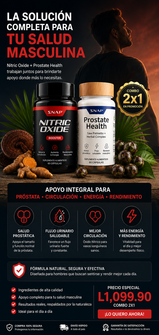 Paquete De Snap Supplements®: Desinflama la próstata, elimina las idas nocturnas al baño y recupera tu potencia sexual en sólo 3 semanas