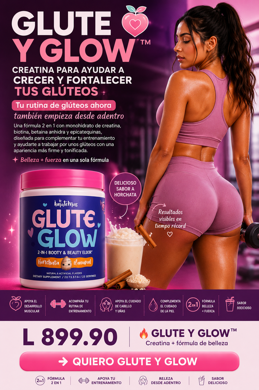 Glute Y Glow ®: ¡Haz crecer tus glúteos al máximo y enciende una sensualidad incontrolable!