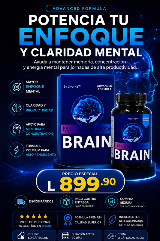 Nuevas cápsulas Memory & Mood Brain Health®: Potencia tu memoria, elimina la fatiga mental y calma la ansiedad en solo 2 semanas