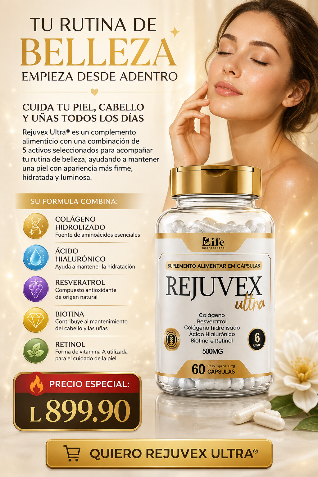 Nuevo Rejuvex Ultra®: Rejuvenece tu piel desde el interior