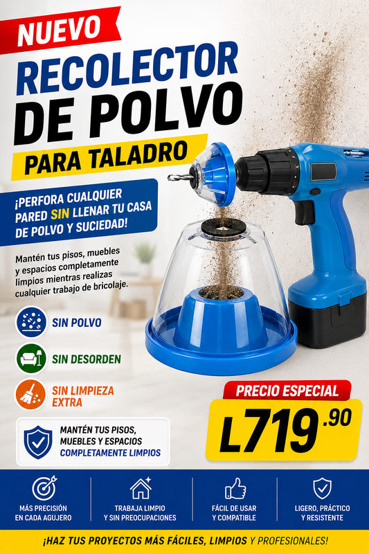 Nuevo Recolector De Polvo Para Taladro®: Perfora tus paredes sin ensuciar tu hogar al instante