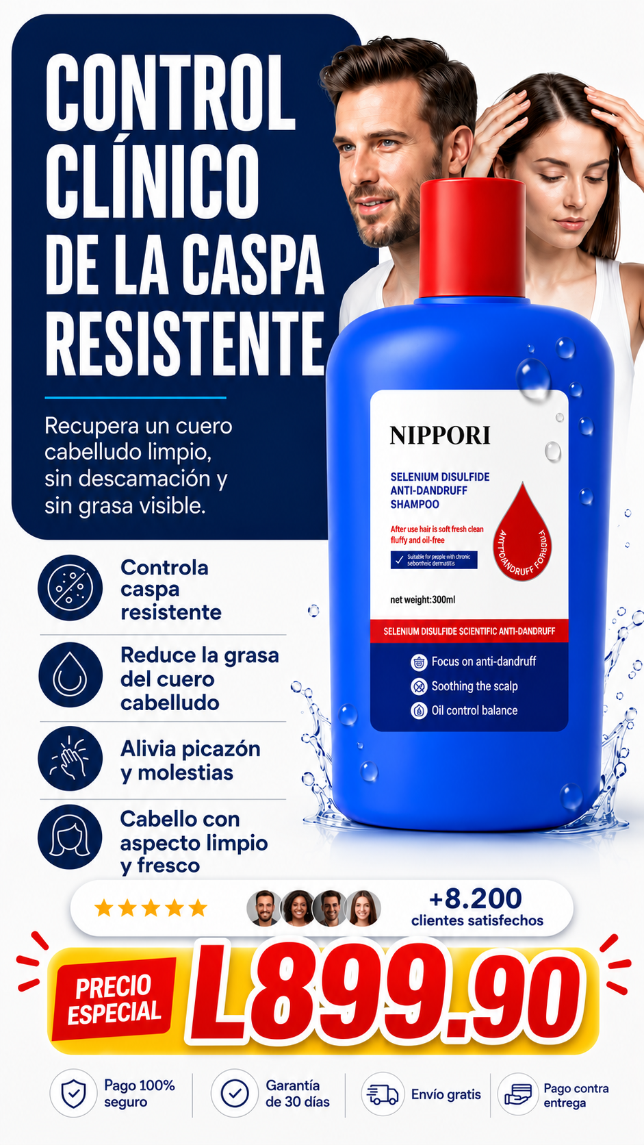 Nuevo Champú Nippori®: Elimina la descamación y recupera un cabello limpio y suave en solo 2 semanas