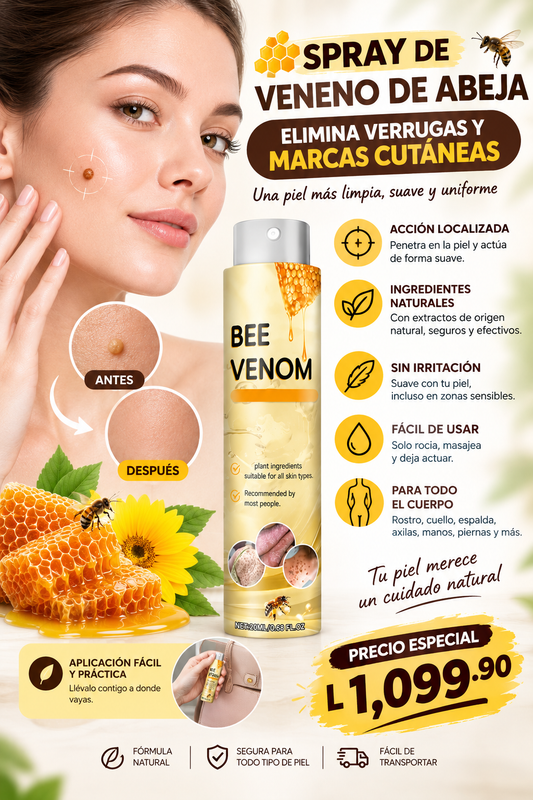 Spray de Veneno de Abeja®: Elimina verrugas sin dolor ni cicatrices
