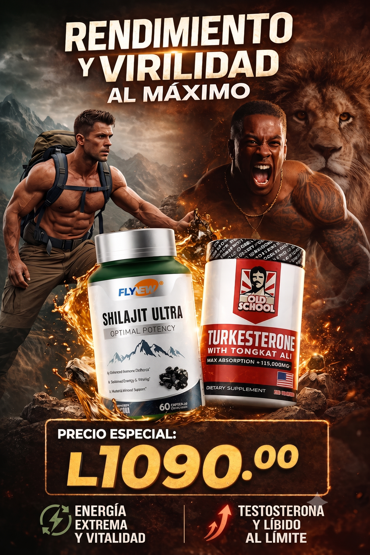 EL COMBO SHILAJIT ULTRA® + TURKESTERONE®: DEFINITIVO PARA RENDIMIENTO Y VIRILIDAD